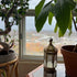 Handmade Moroccan Brass Lantern with White Glass (CL 1011)